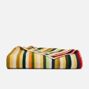 Brooklinen Multi Stripe Knit Throw